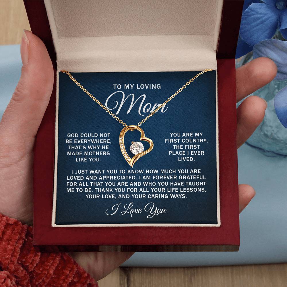 Love You Mom | Forever Love Necklace with On Demand Message Card