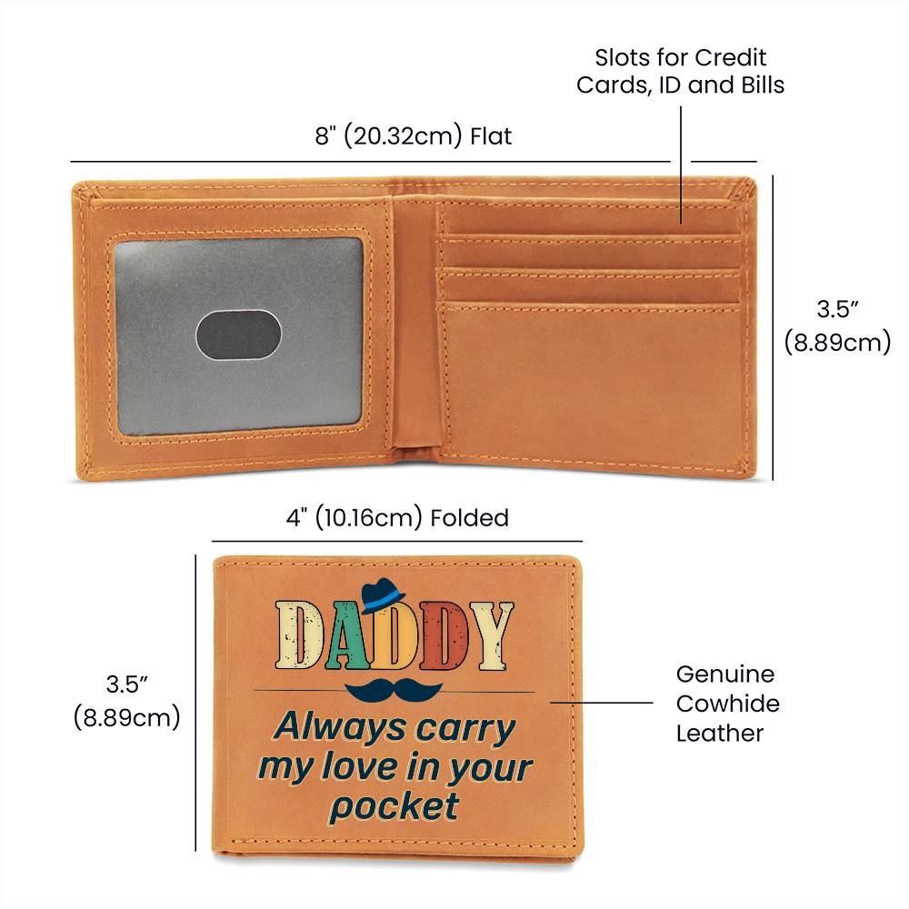 Best Gift For Daddy |Graphic Leather Wallet