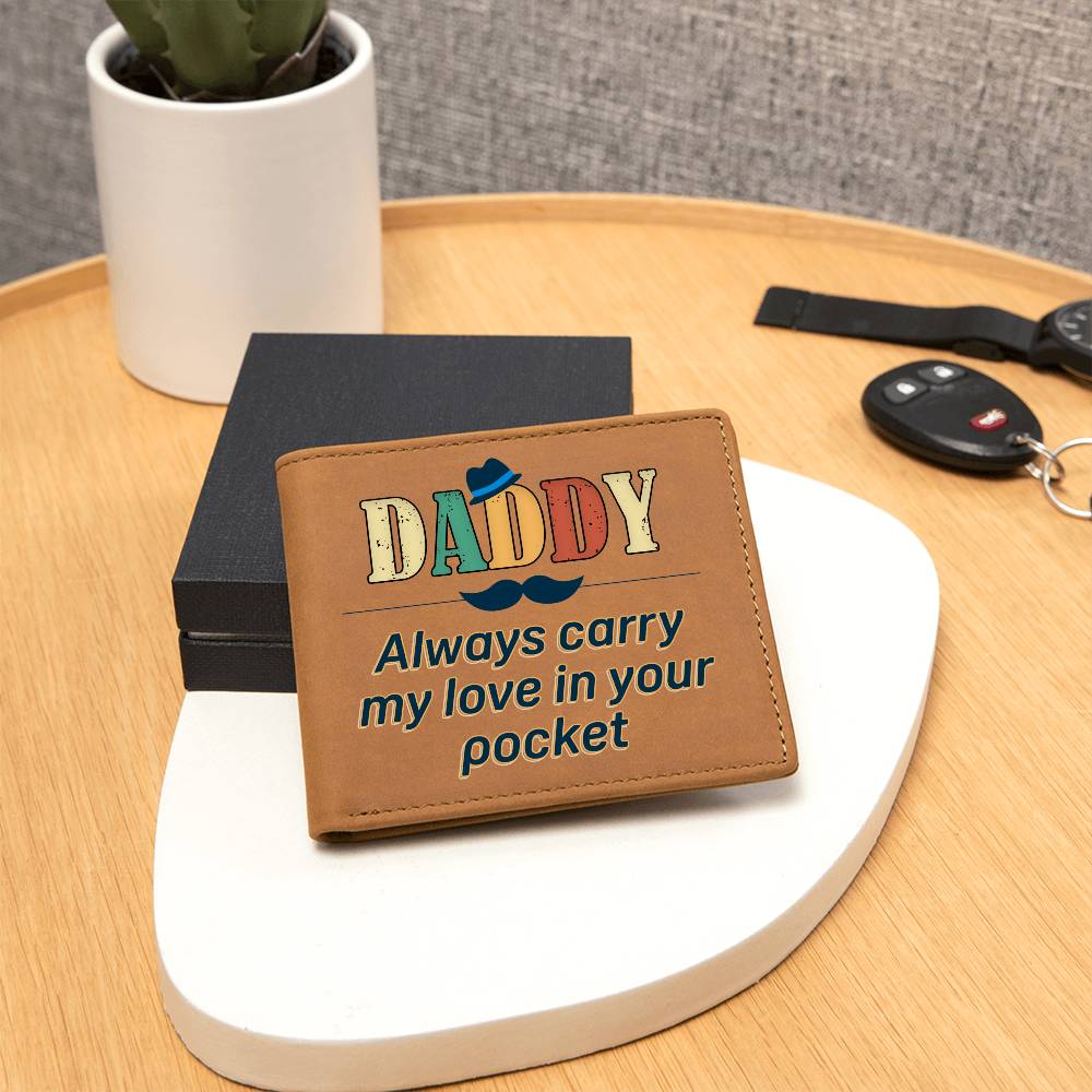 Best Gift For Daddy |Graphic Leather Wallet