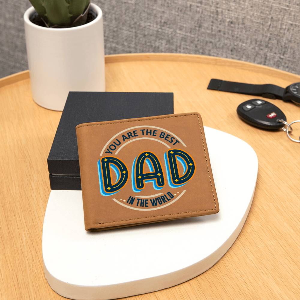 Best Gift For Dad |Graphic Leather Wallet