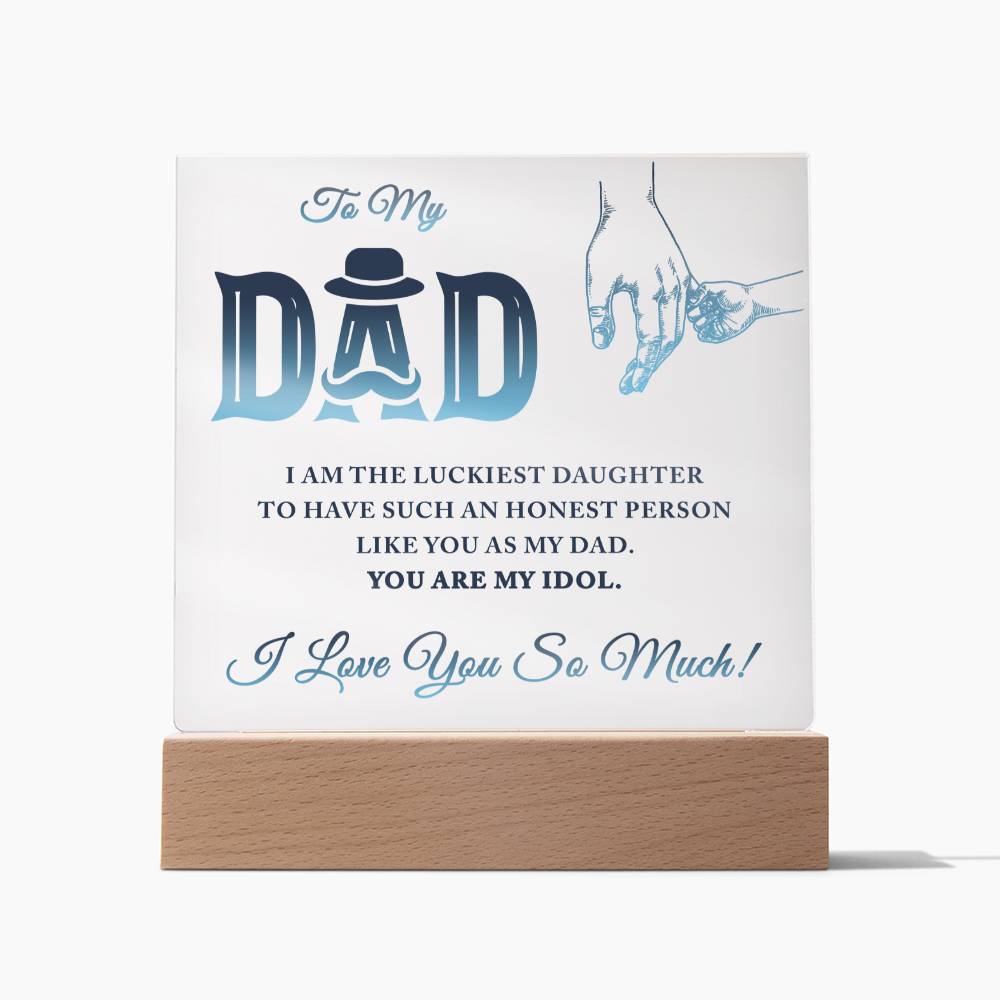 Best Gift For Dad|Acrylic Square Plaque