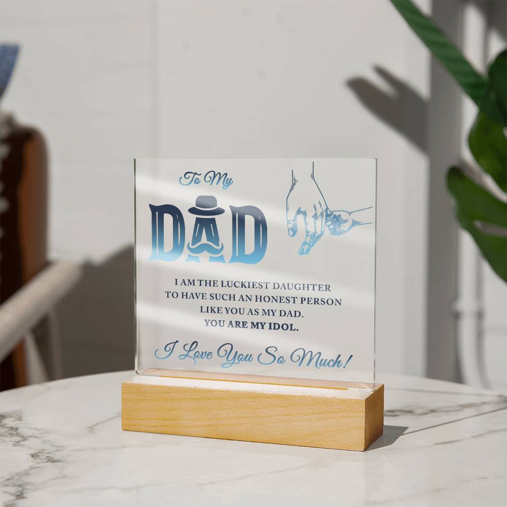 Best Gift For Dad|Acrylic Square Plaque