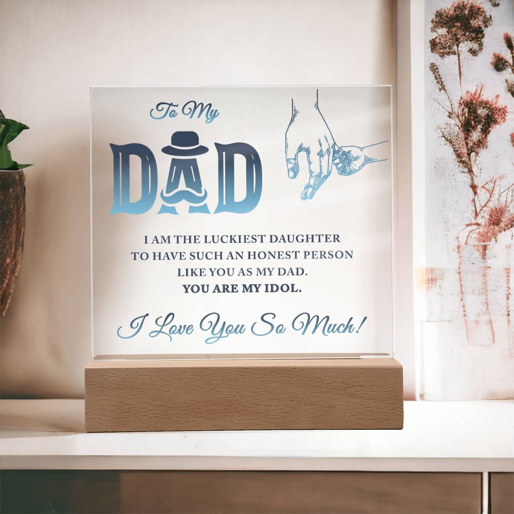 Best Gift For Dad|Acrylic Square Plaque