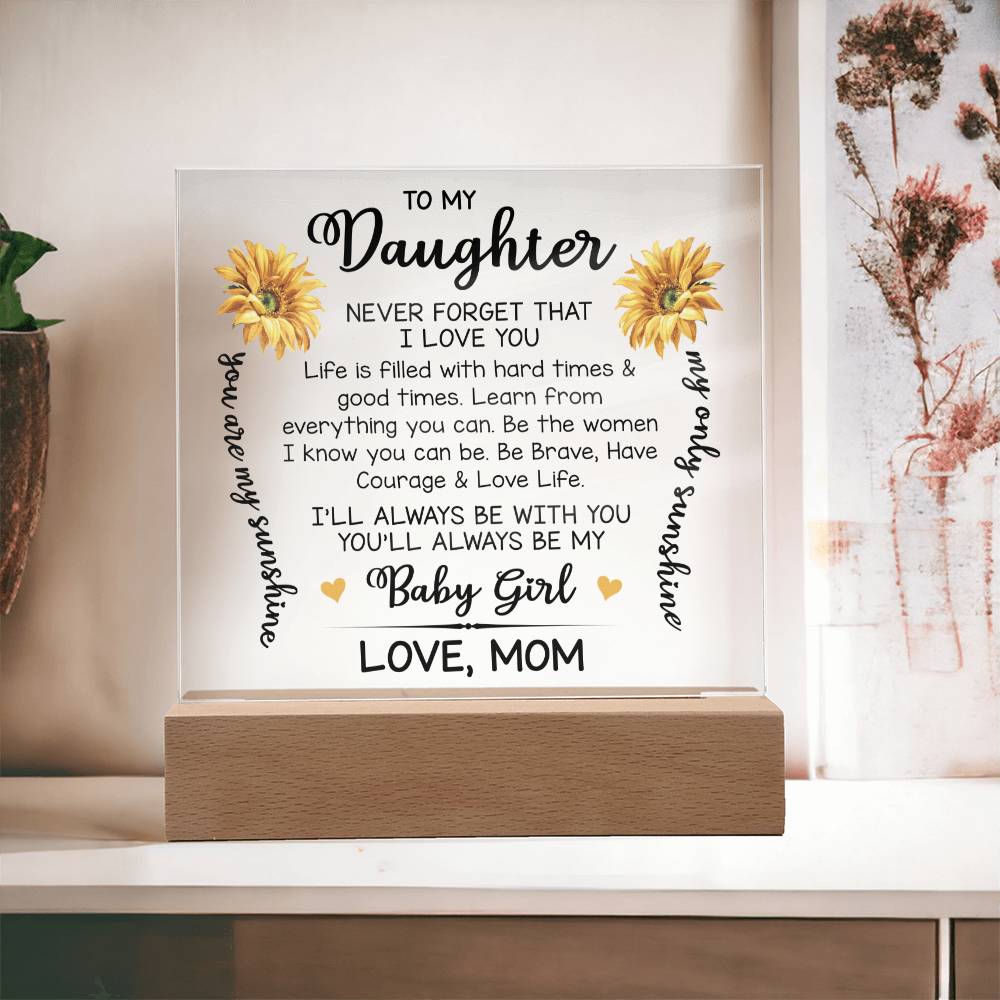 a message to my daughter