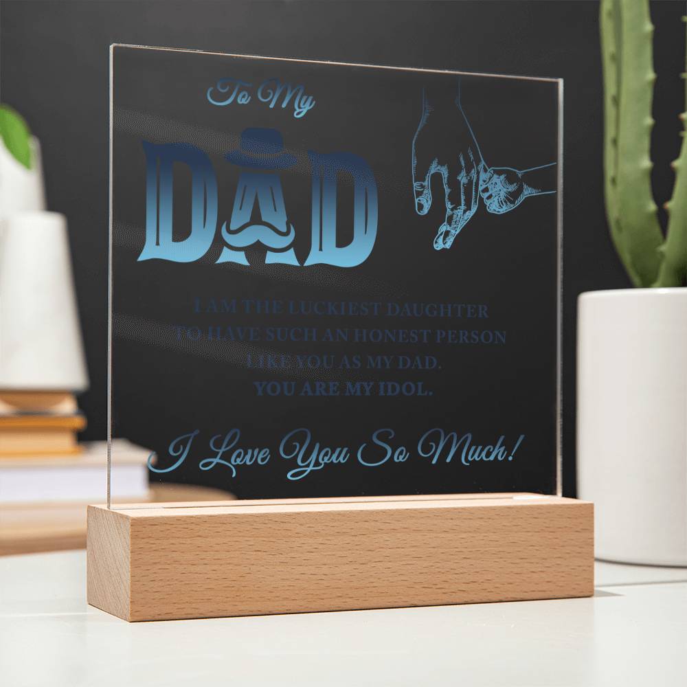 Best Gift For Dad|Acrylic Square Plaque