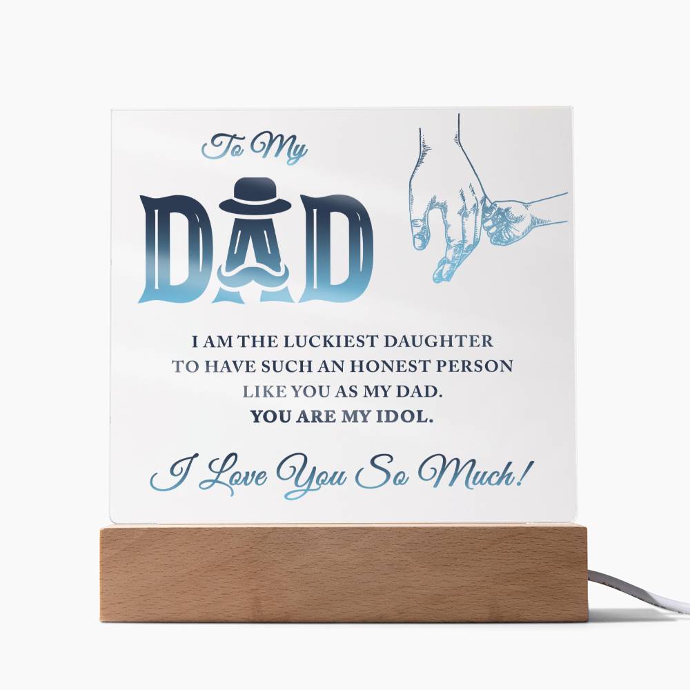 Best Gift For Dad|Acrylic Square Plaque