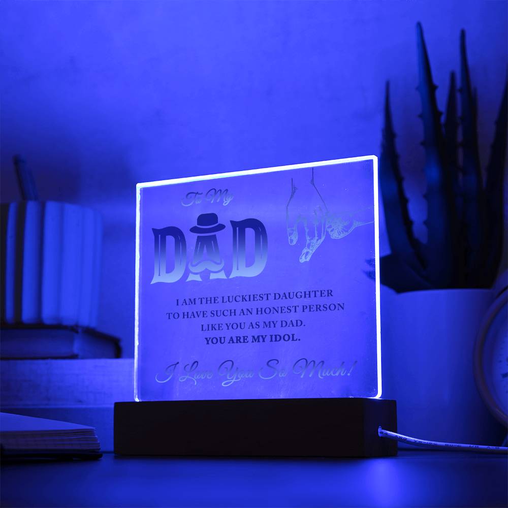 Best Gift For Dad|Acrylic Square Plaque