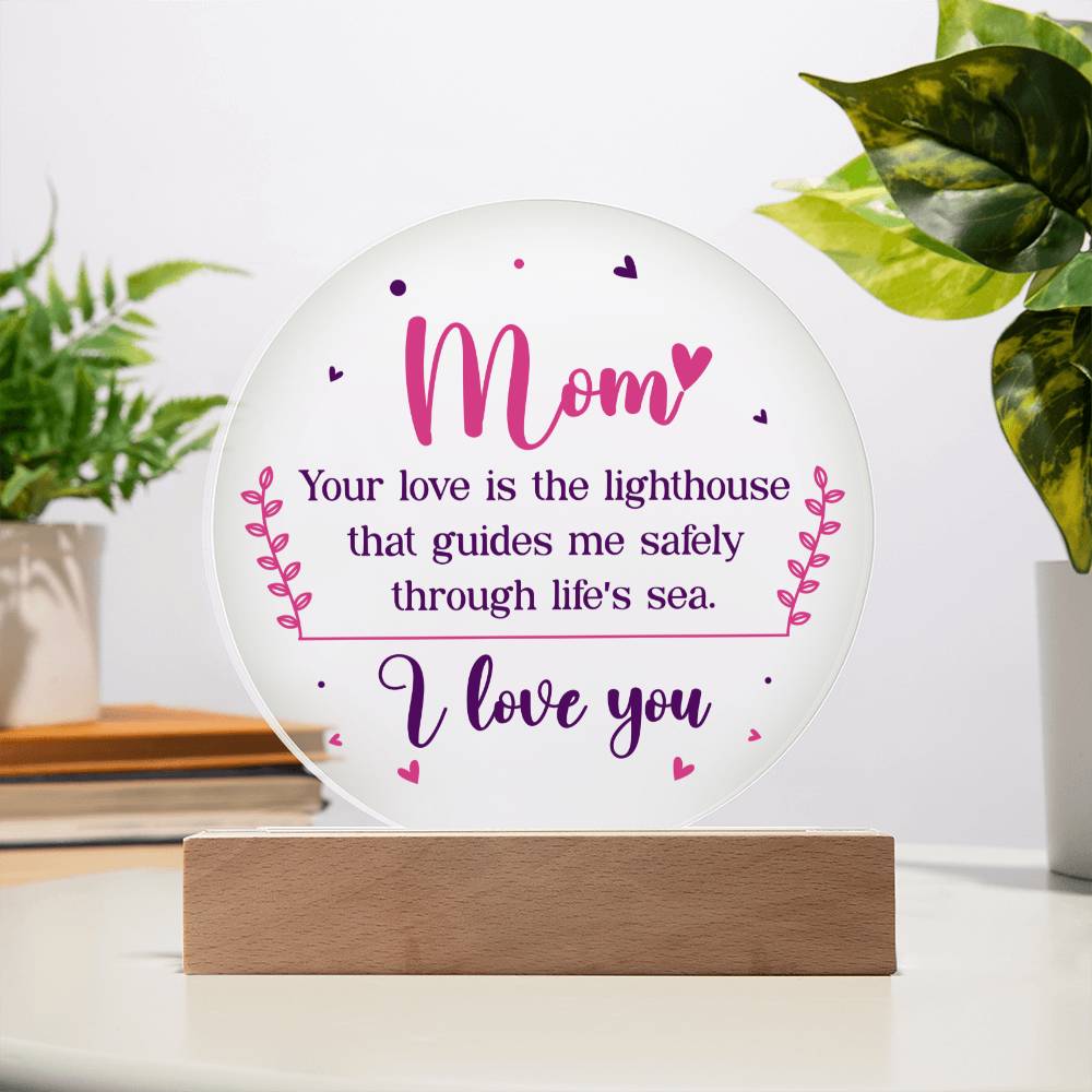 Love you mom | Acrylic Circle Plaque