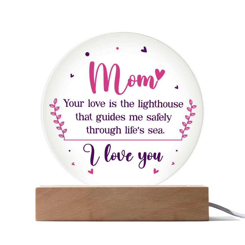 Love you mom | Acrylic Circle Plaque