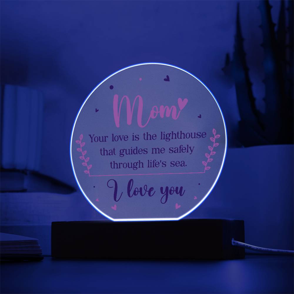 Love you mom | Acrylic Circle Plaque