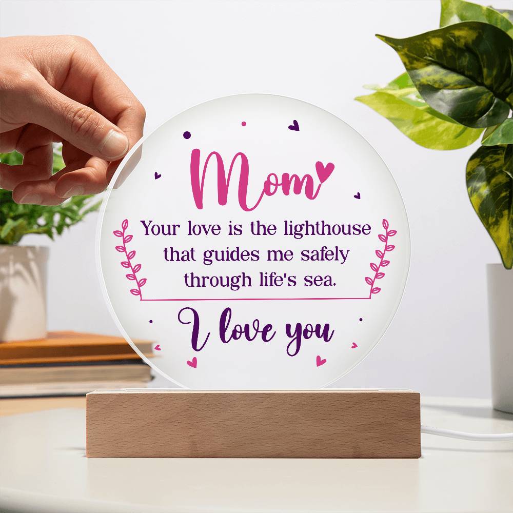 Love you mom | Acrylic Circle Plaque
