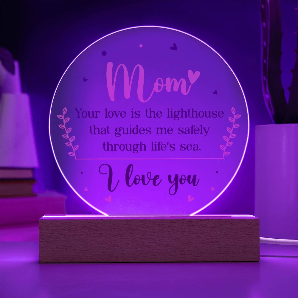 Love you mom | Acrylic Circle Plaque
