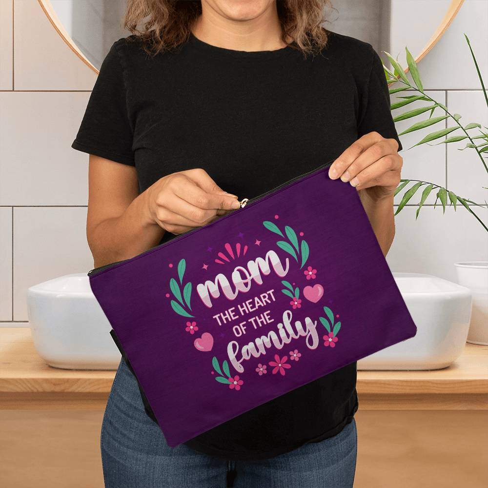 Mom's day gift | Fabric Zippered Pouch Large