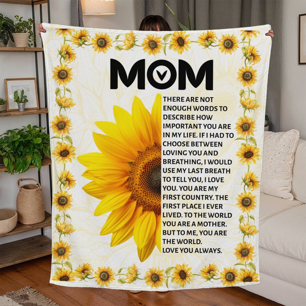 Mom's Day Gift | Jersey Fleece Blanket 50" x 60"