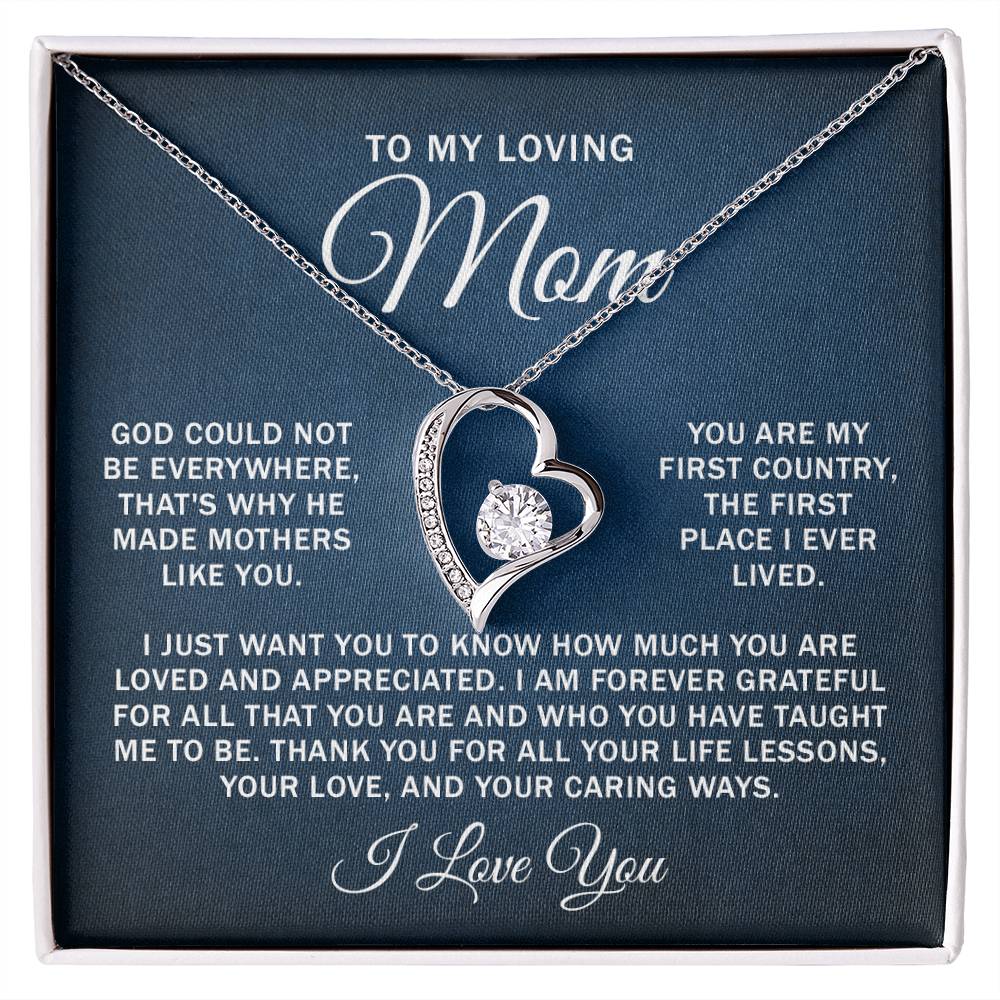Love You Mom | Forever Love Necklace with On Demand Message Card