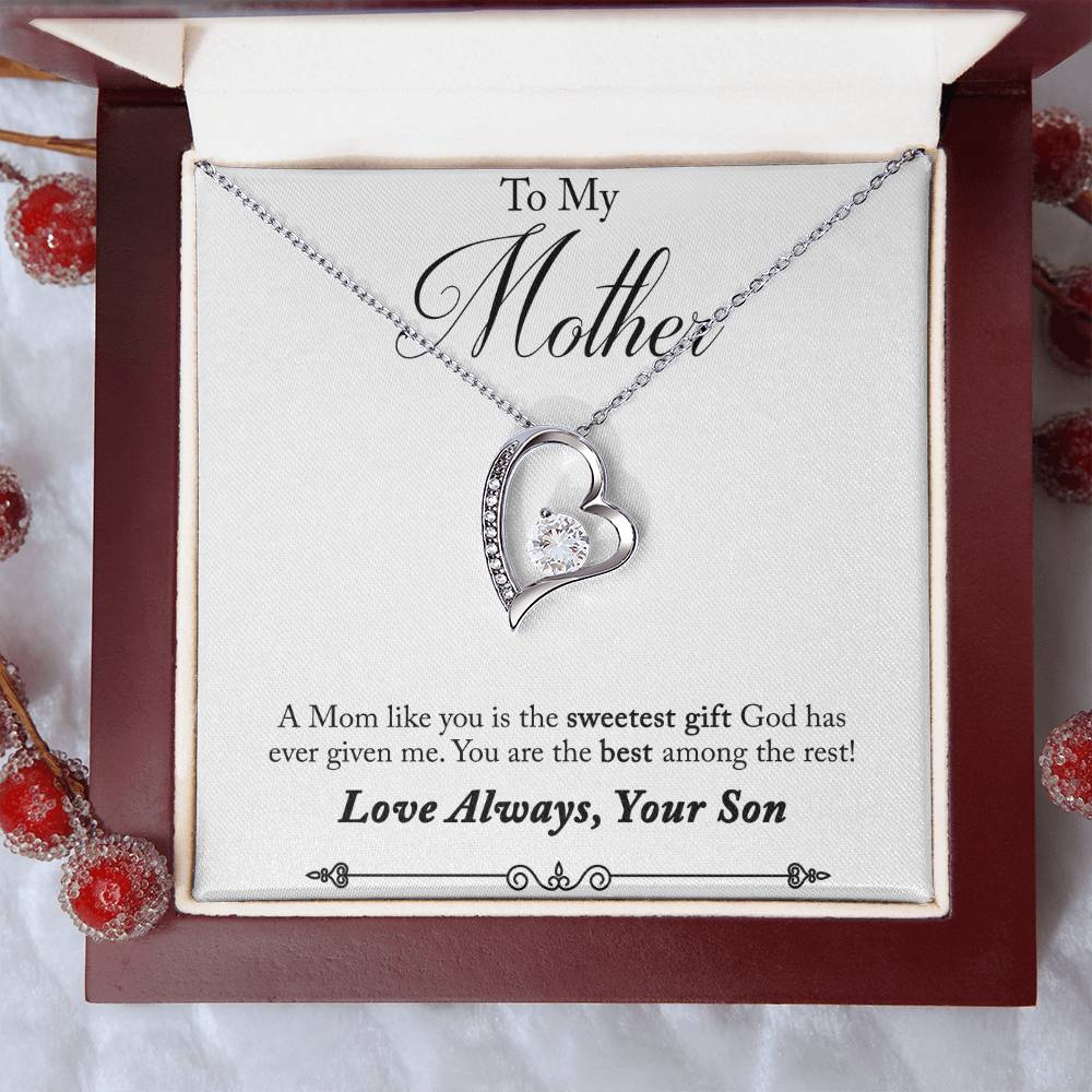 Mom's  day gift |Forever Love Necklace with On Demand Message Card