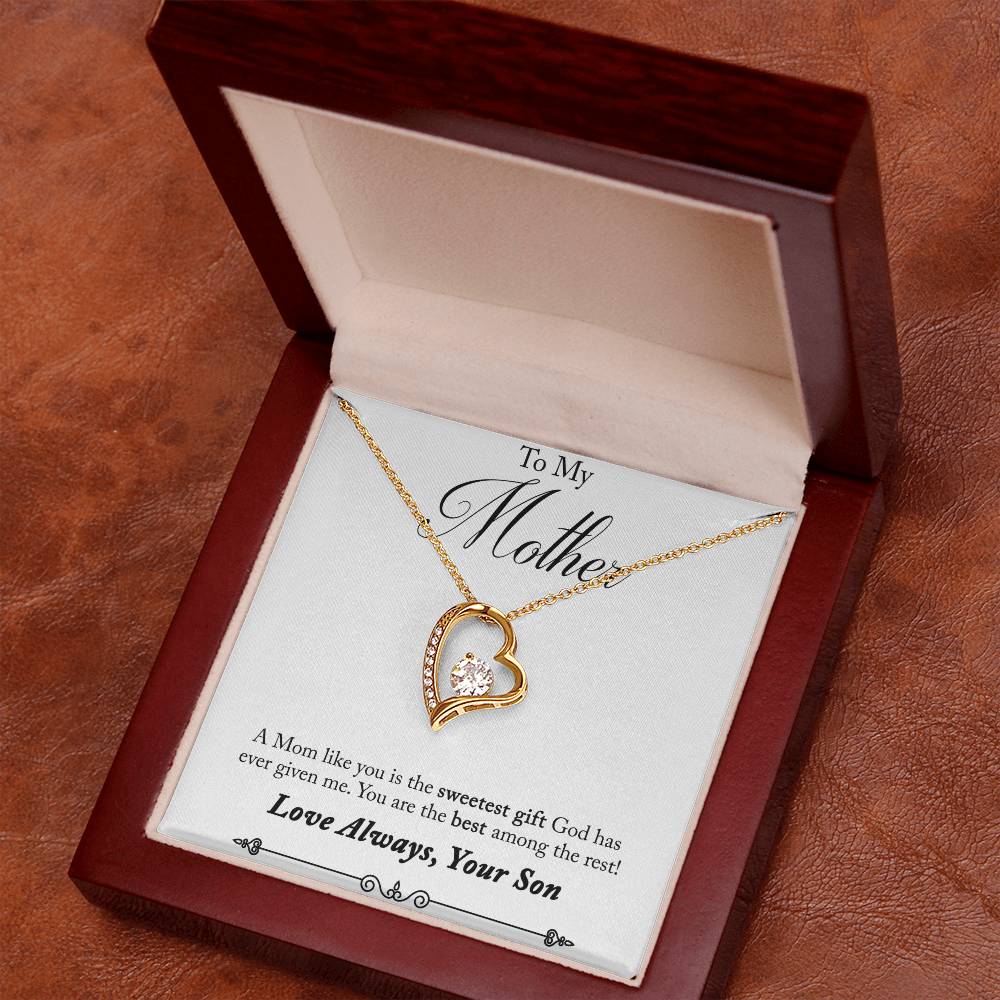 Mom's  day gift |Forever Love Necklace with On Demand Message Card