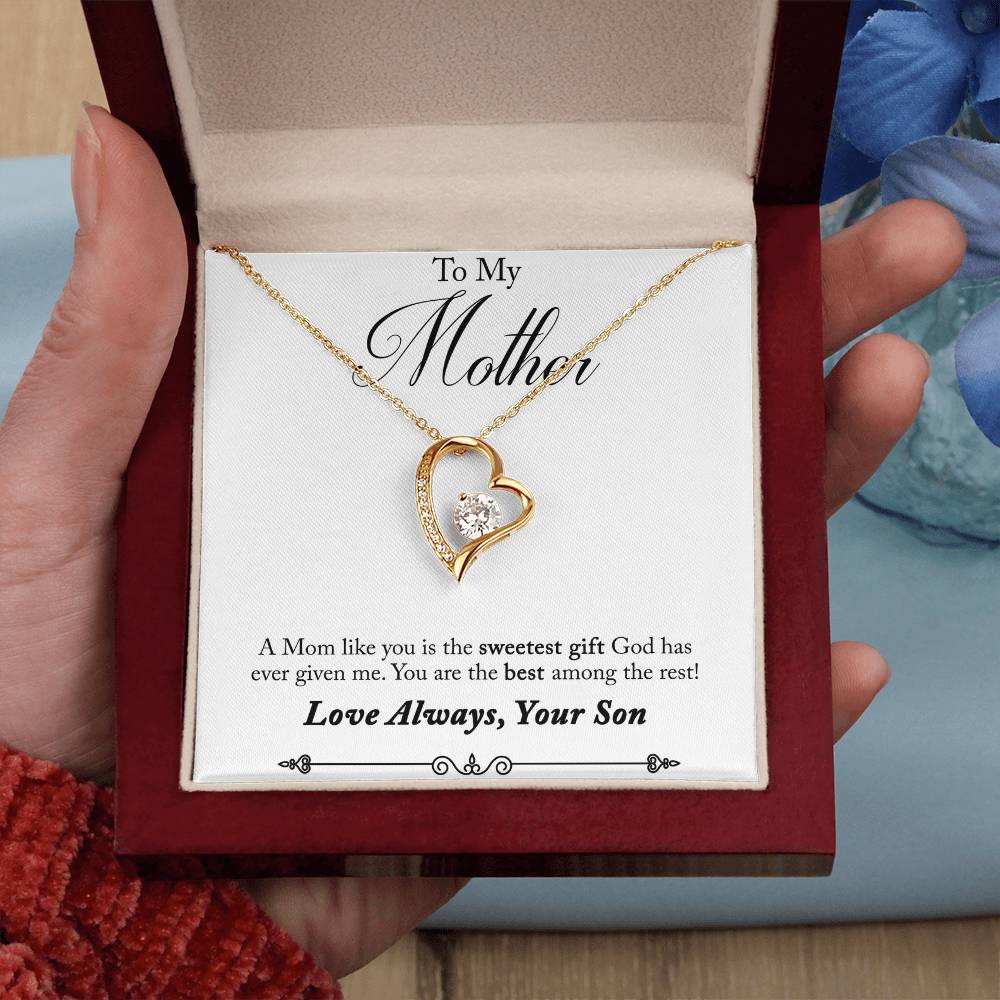 Mom's  day gift |Forever Love Necklace with On Demand Message Card