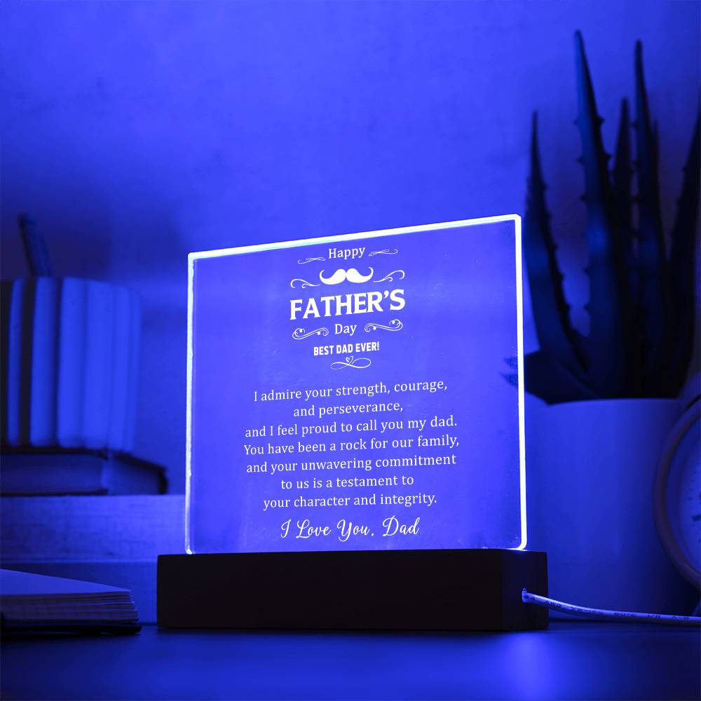 Father's Day Message | Acrylic Square Plaque