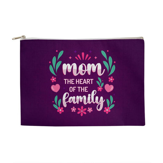 Mom's day gift  | Fabric Zippered Pouch Large