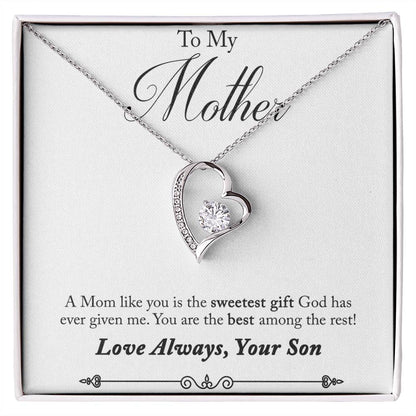 Mom's  day gift |Forever Love Necklace with On Demand Message Card