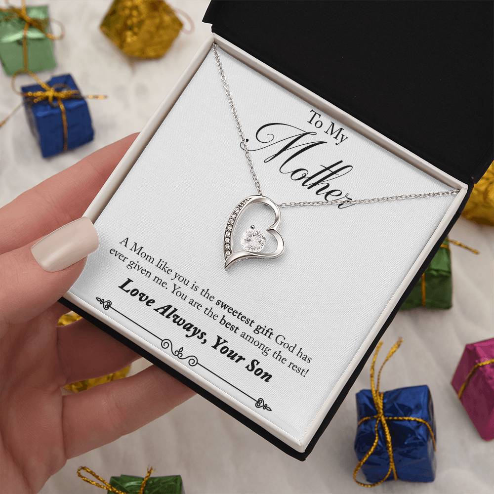 Mom's  day gift |Forever Love Necklace with On Demand Message Card