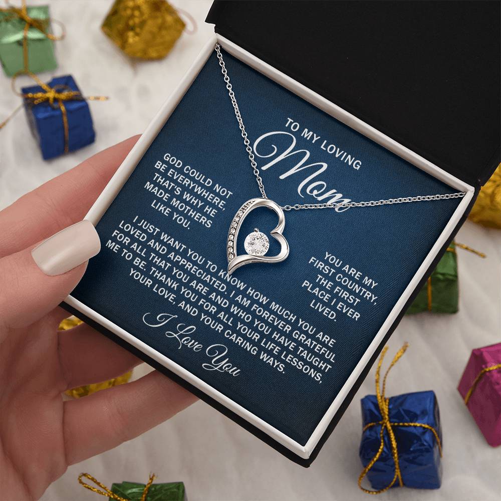Love You Mom  | Forever Love Necklace with On Demand Message Card