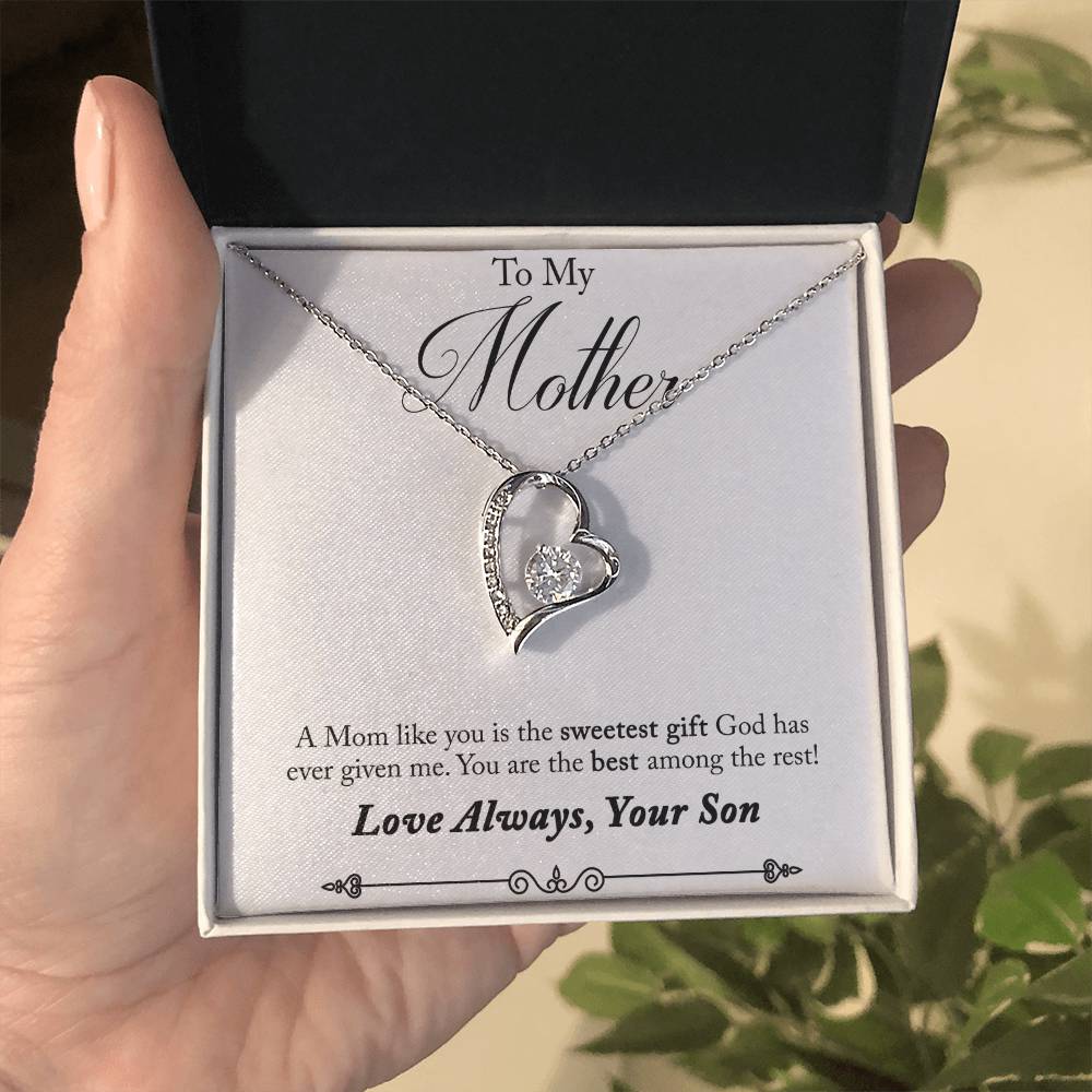 Mom's  day gift |Forever Love Necklace with On Demand Message Card