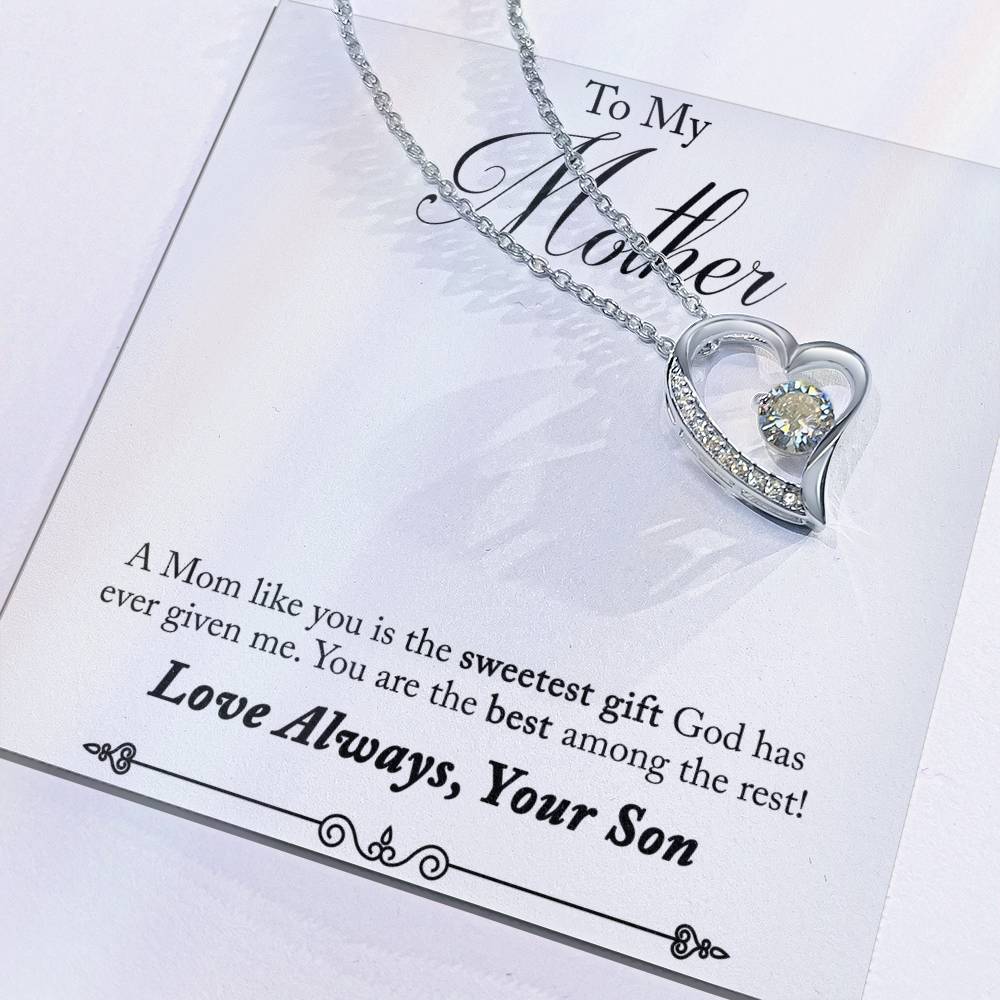 Mom's  day gift |Forever Love Necklace with On Demand Message Card