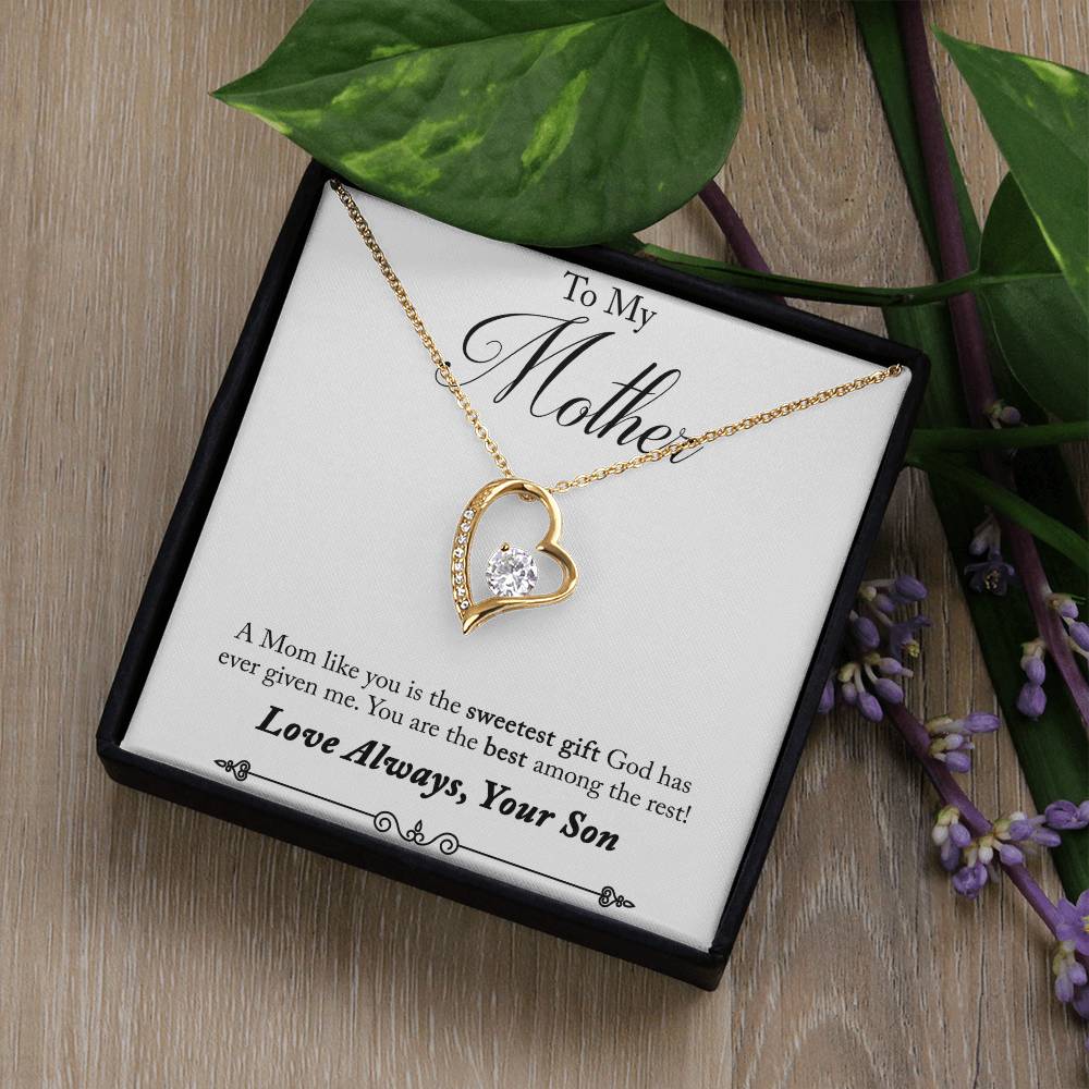 Mom's  day gift |Forever Love Necklace with On Demand Message Card